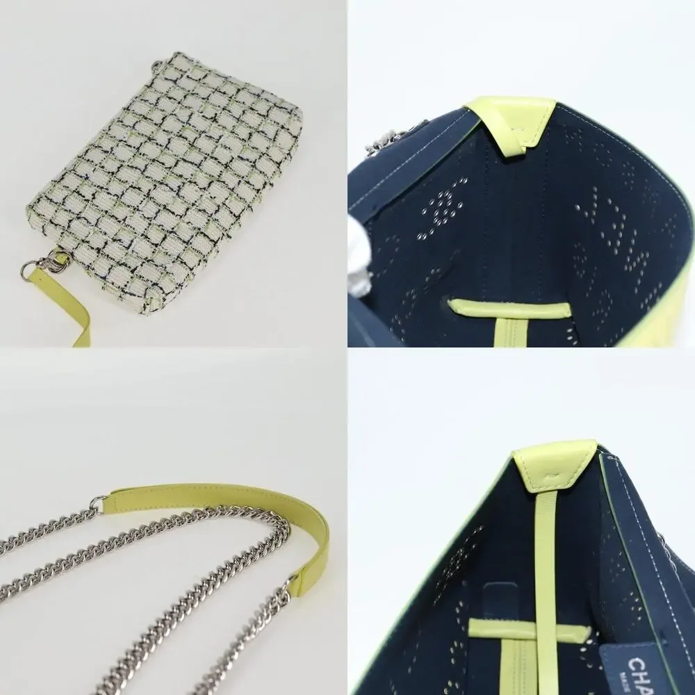 Chanel Leather Chain Shoulder Bag Yellow